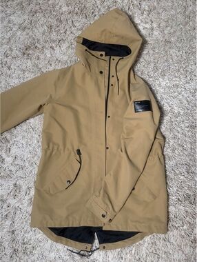 Burton Durable Goods Men's Medium Hooded Parka Jacket in Tan